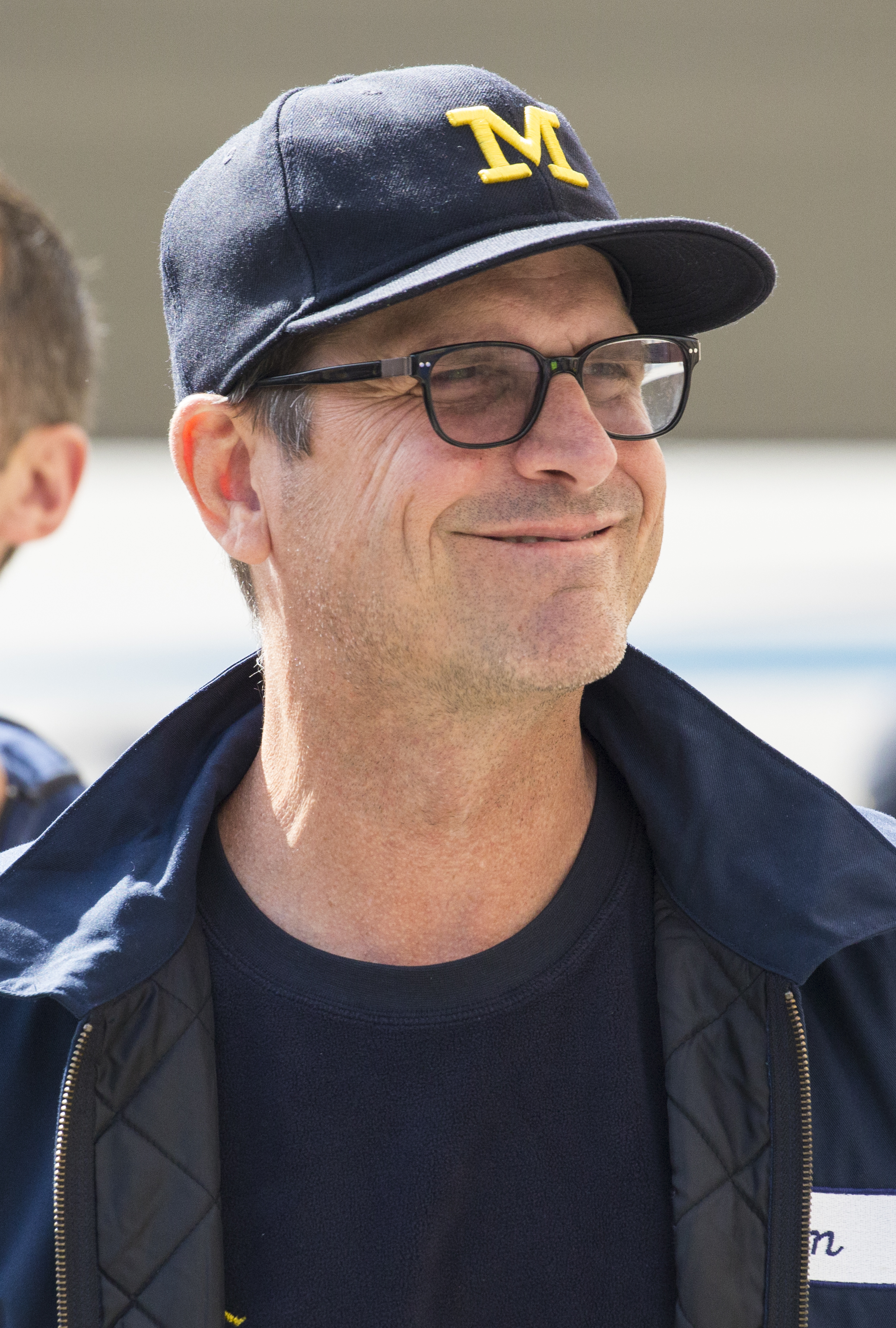Jim Harbaugh, September 29, 2018, during his Michigan tenure. Archival photograph; not a new staffing announcement.
